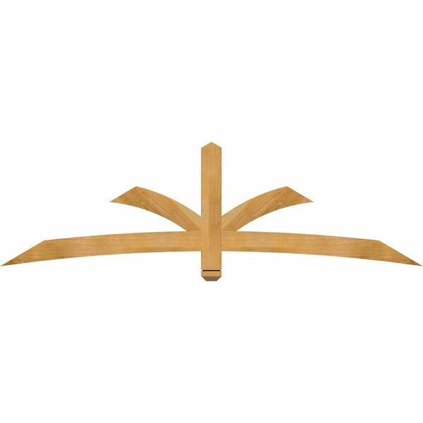 Ekena Millwork Davenport Rough Sawn Timber Gable Bracket, Western Red Cedar, 84"W x 24"H x 2"D x 4"F, 7/12 Pitch GBW084X24X0204DAV00RWR - main